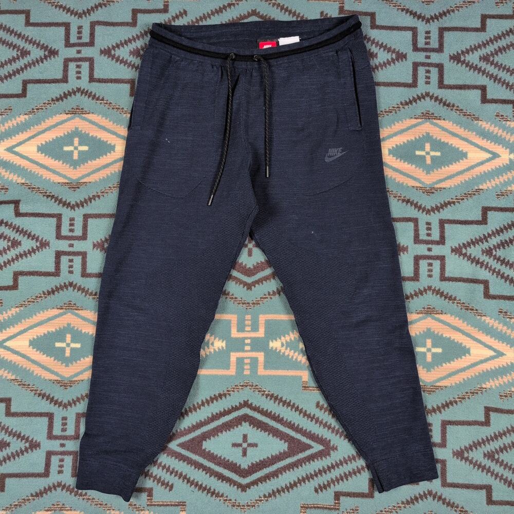 NIKE NSW Tech Knit Blue Pants Men's Size Large Sport Athletic swoosh